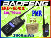  RADIOTELEFON BAOFENG BF-E51 DUOBANDER VHF UHF PMR RADIO FM  + BATERIA 1800mAh